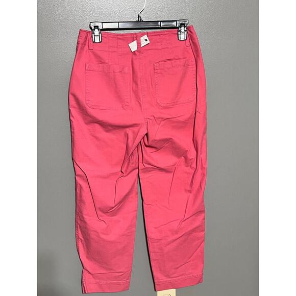 NWT Talbots size 2 Pink Pants Cotton‎ Mix Ankle Length - Picture 2 of 9